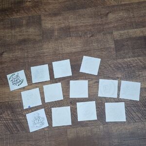 13 Pre-Drawn 5x5 Note Art Stencil Squares Canvas Panels Paint
